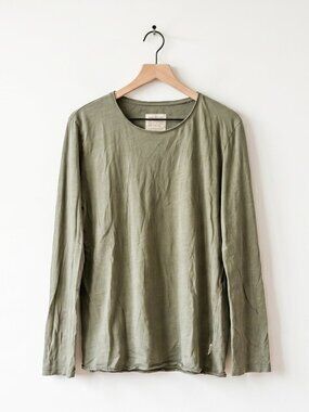 Armedangels Olive Green Organic Cotton Long Sleeve Tee Size M